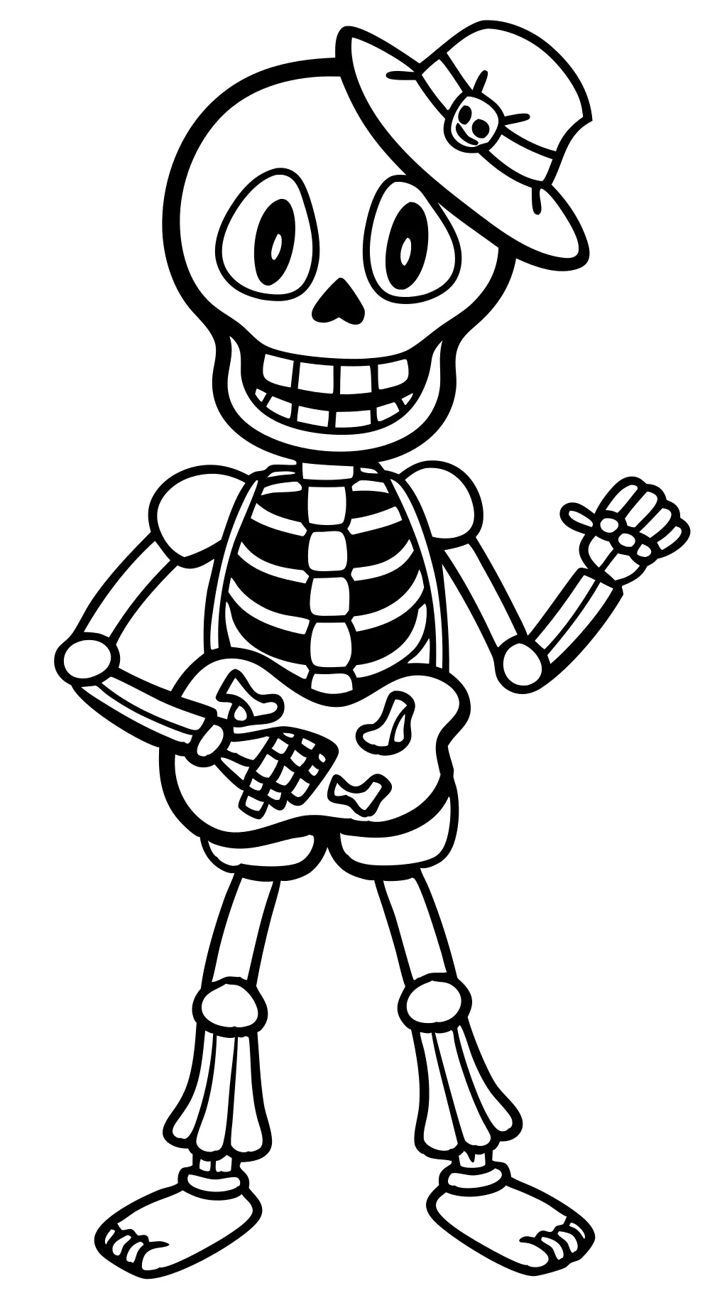 coloring pages of skeletons